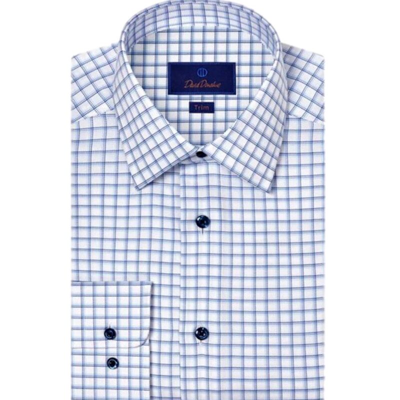 White and Blue Check