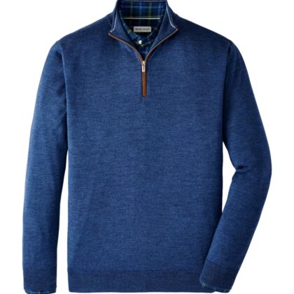 Suede Trimmed Quarter Zip