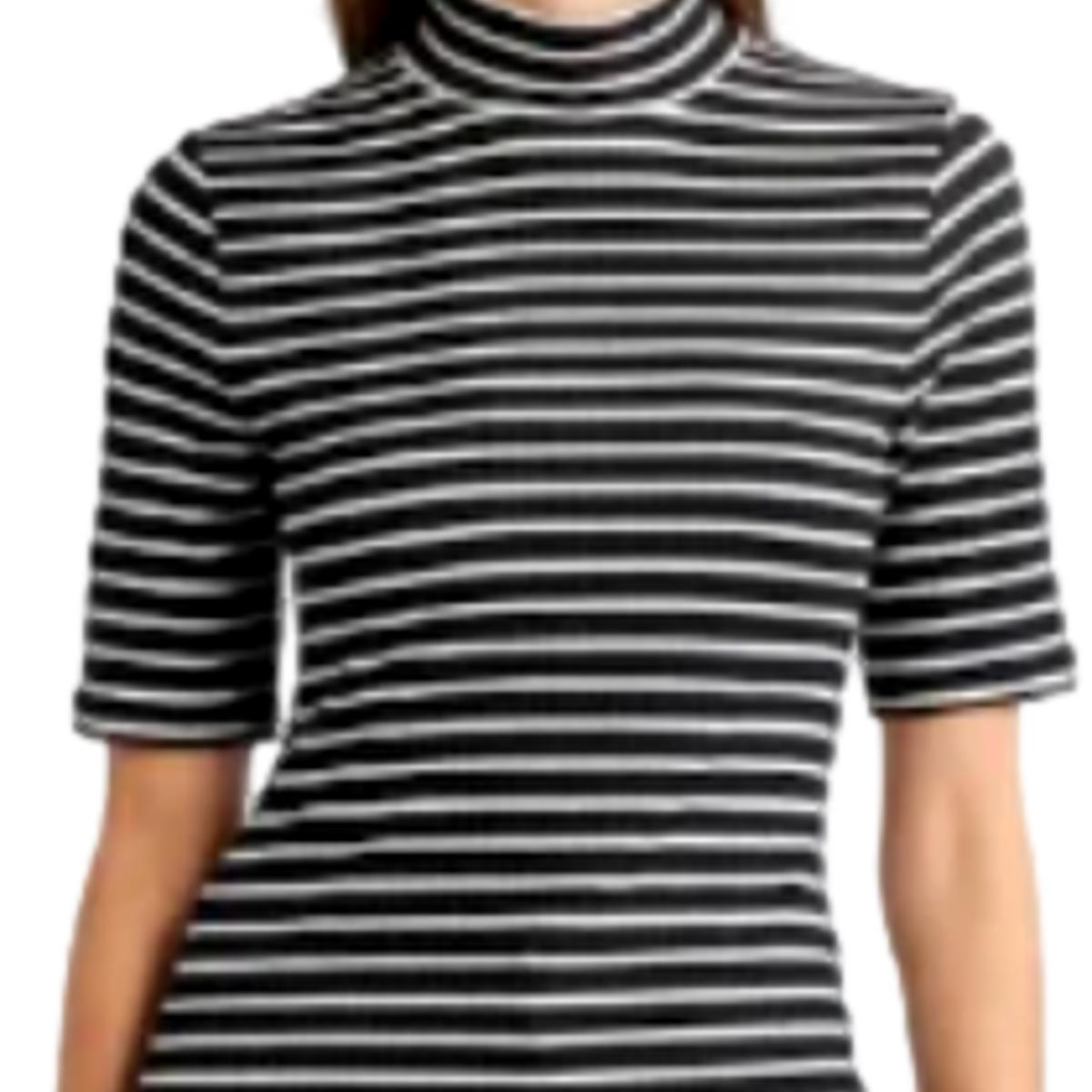 Striped Turtle Neck