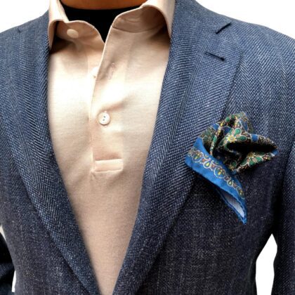 Herringbone Pattern in a Linen Blend