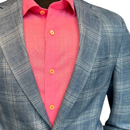 Soft Blue Plaid Sport Coat