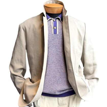 Soft Construction Hybrid Coat from Italy