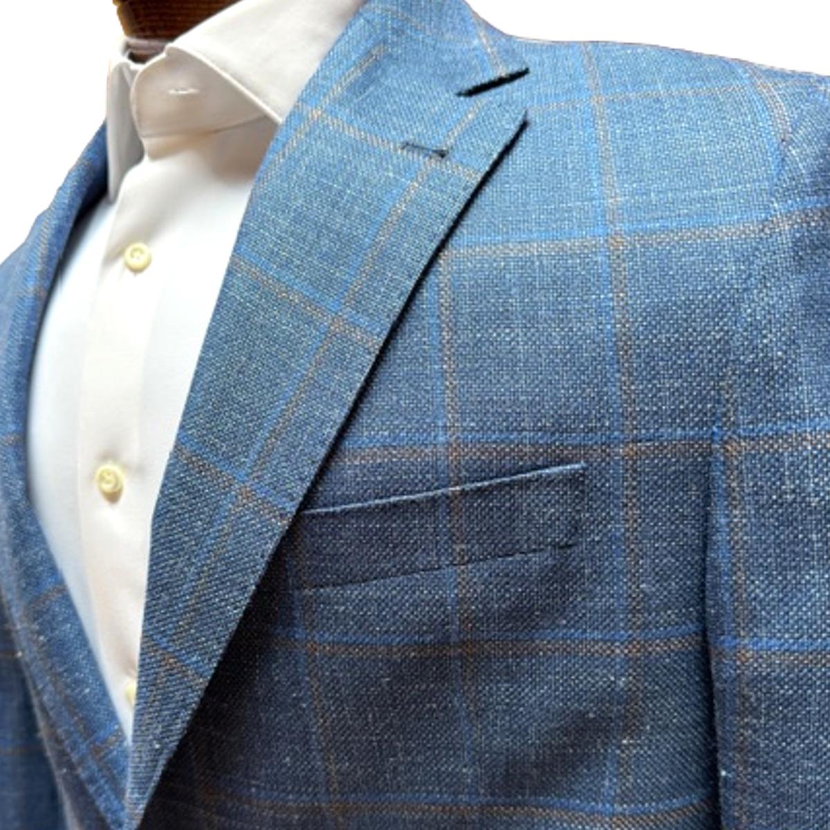 Wool Silk Linen Plaid