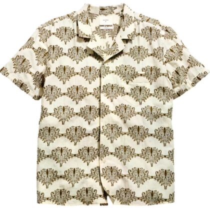 Botanical Print Cotton SS Sport Shirt