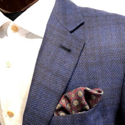 Italian Wool Silk Subtle Plaid Sport Coat