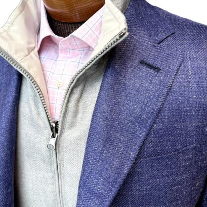 Navy Plum Diagonal Weave