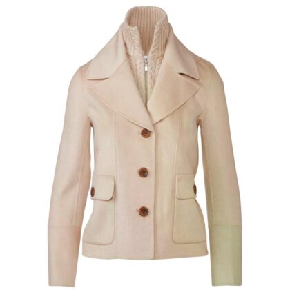 Wool Cashmere Jacket with Removeable Knit Insert