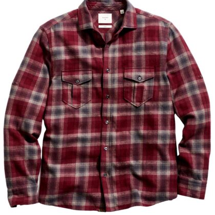 Syrah Brushed Plaid Flannel in Cotton