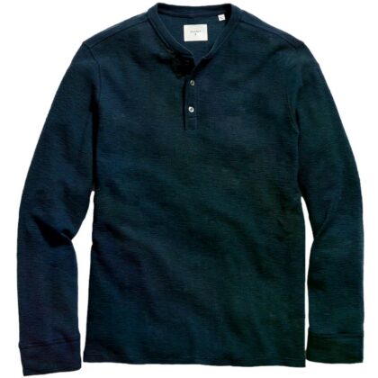 Slub Three Button Henley