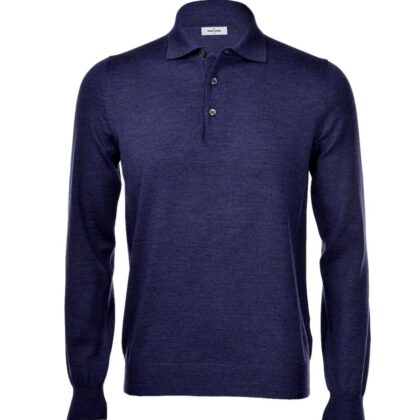 Three Button Polo in Merino Wool from Itlay