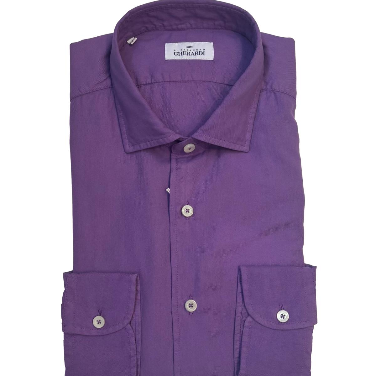 Solid Cotton Brushed LS Shirt