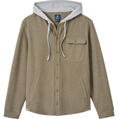 Jersey Hooded Shirt Jacket