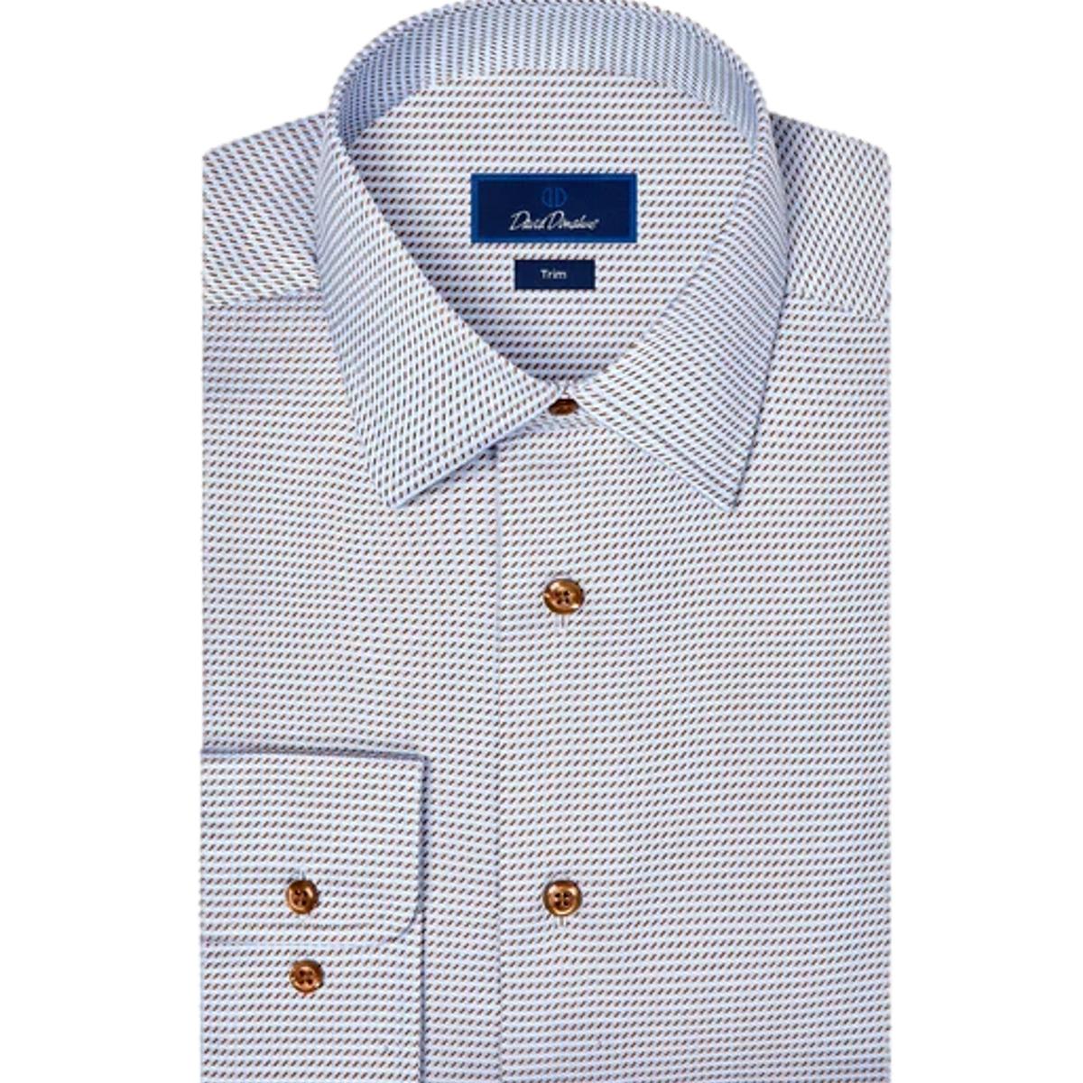 Off White Cotton Shirt with Tan Deco