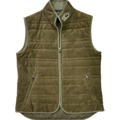 Quilted Suede Olive Colored Vest