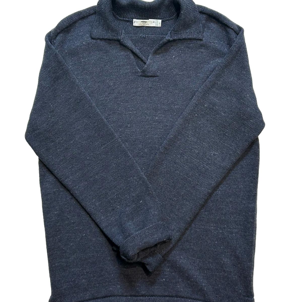 Johnny Collar Pullover Wool and Linen