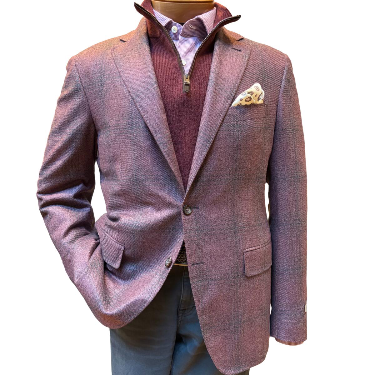 Plum Plaid Sport Coat