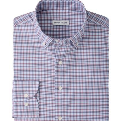 Wayne Model Buitton Down Collar Checked sport Shirt