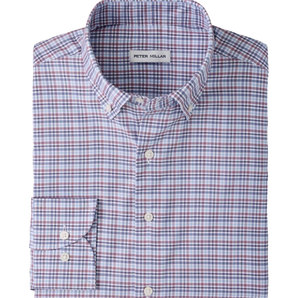 Wayne Model Buitton Down Collar Checked sport Shirt