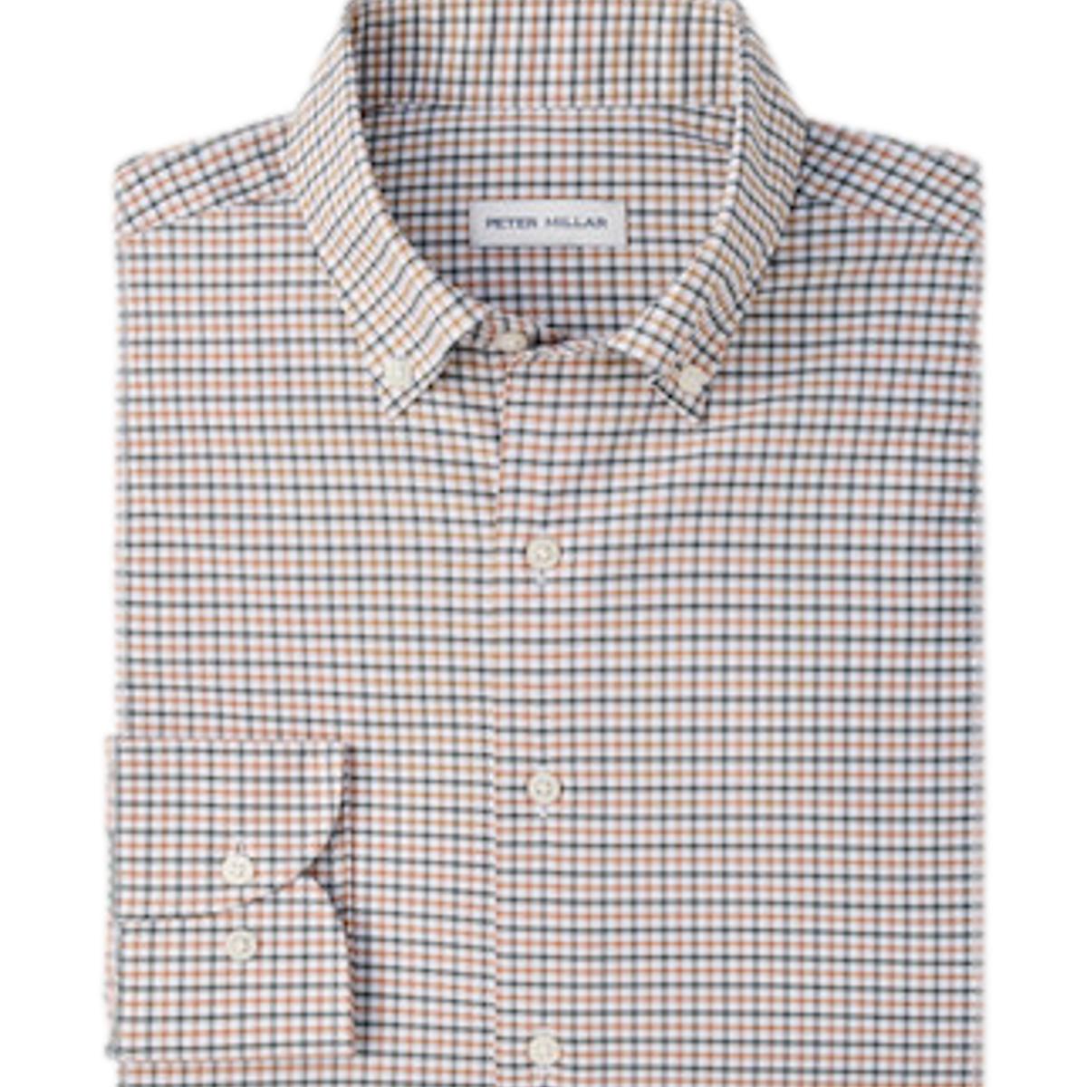 Button Down Collared LS Checked Sport Shirt
