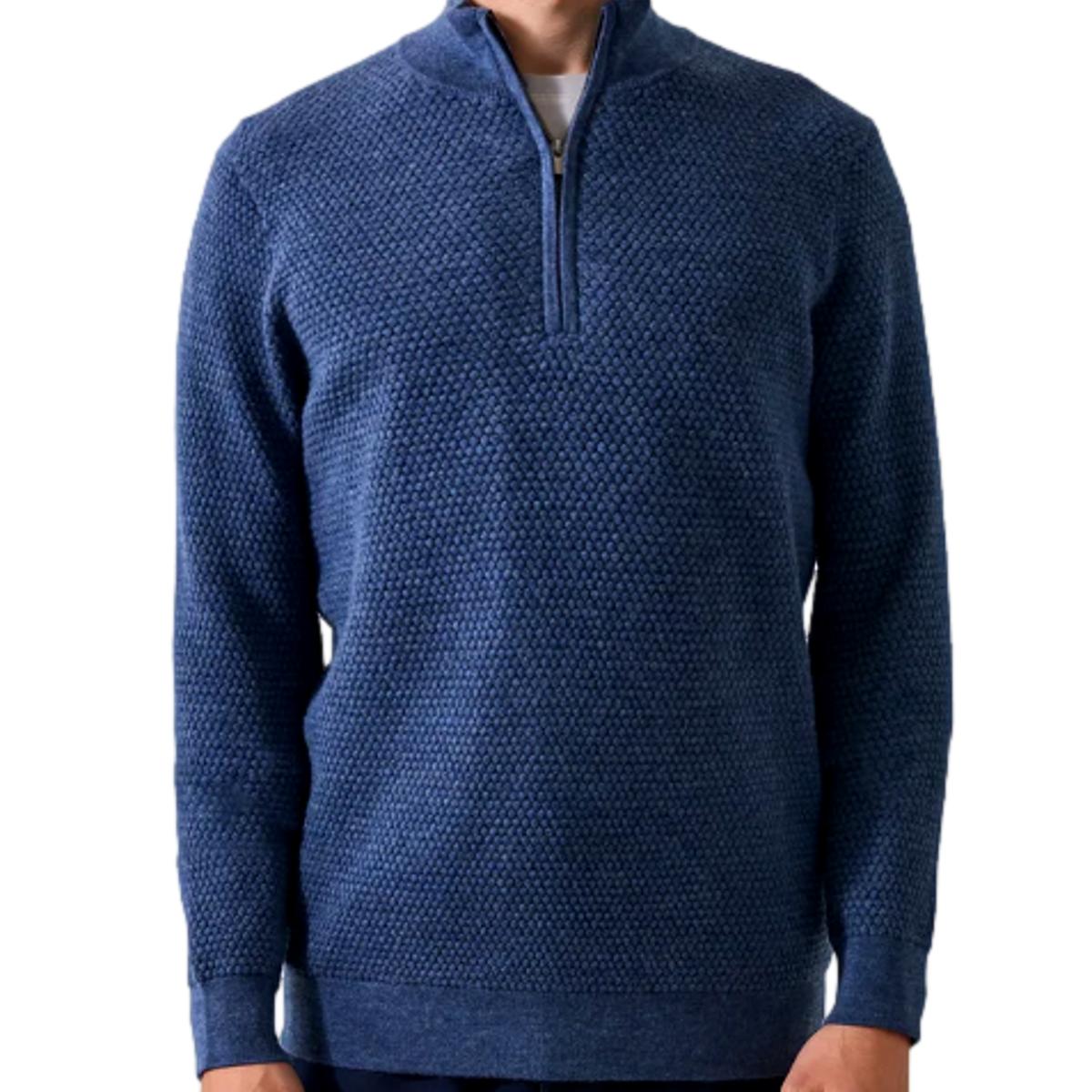 Merino Wool Bubble Weave Quarter Zip