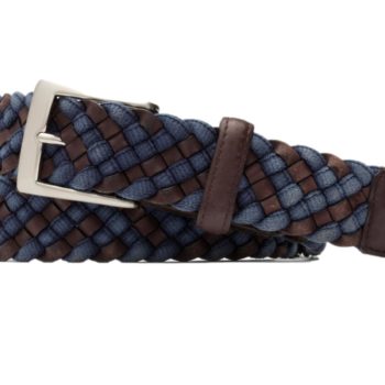 Leather and Cloth Woven Belt